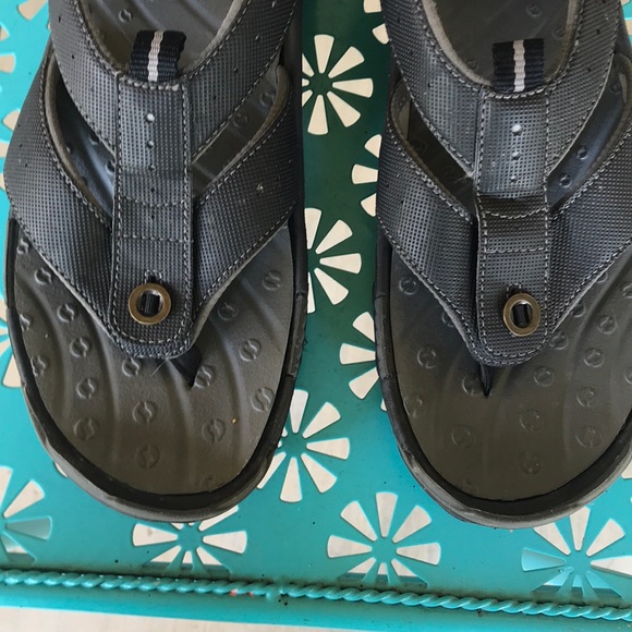 CROCS | Shoes | Croc Bite Black Two Strap Thong Sandals | Poshmark